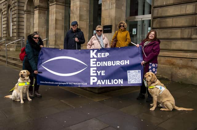 A campaign group of blind and partially sighted people, called Keep Edinburgh Eye Pavilion, has called on NHS Lothian health board to commit to a new eye hospital in Edinburgh (Picture: Lisa Ferguson)