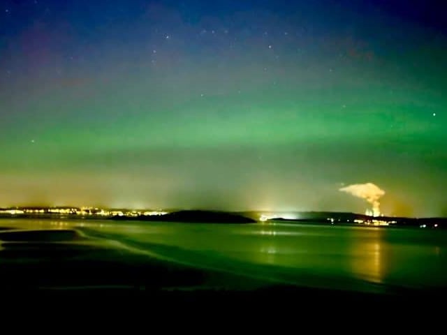 A gorgeous array of green and blue light left residents in Cramond spellbound.
