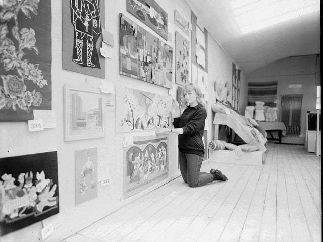 The handicraft stall at the 1960 Royal Highland Show.