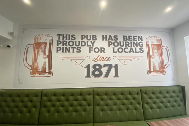 The owners of Logan's Rest are very proud of the pub's heritgage, and this mural shows customers just how old the venue is.