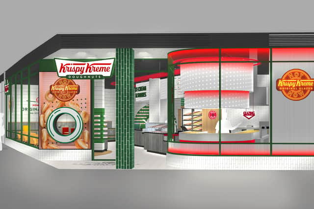 The new Hotlight store will offer customers fresh, hot, original glazed doughnuts when the light is lit