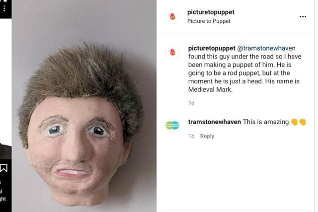 Picture to Puppet posted the image of Medieval Mark on their instagram account