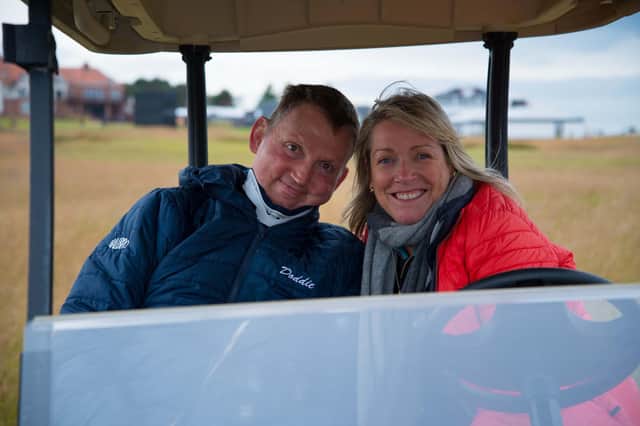 Doddie Weir with Jill Douglas at the MNDF Scotland Golf Day. The annual event raised more than £20,000 for motor neuron disease (MND).