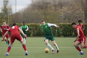 Ethan Laidlaw opened the scoring for Hibs Under-18s in their 3-0 win at Aberdeen. Picture: Maurice Dougan