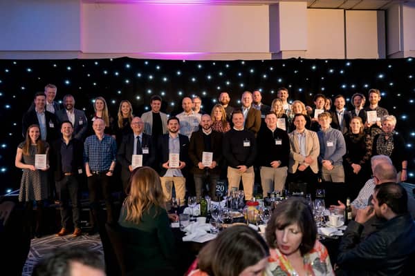Last year’s winners, with names honoured including Fyne Labs, xDesign and Good-Loop. Picture: Rebecca Holmes Photography.