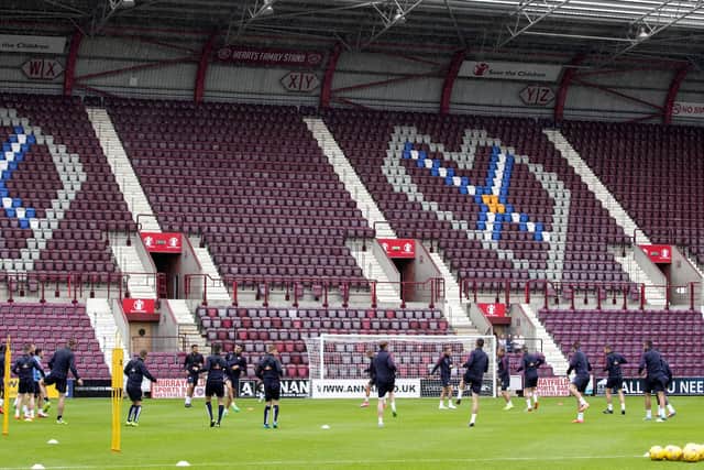 Hearts fans will have the chance to watch the first-team in action during training. Picture: SNS