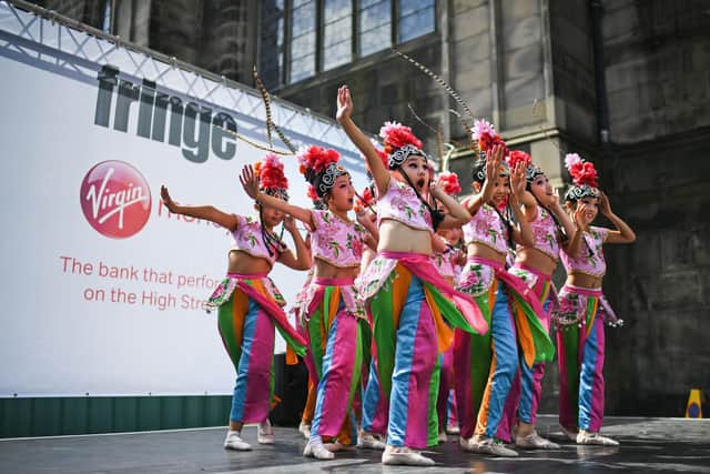 Performers on the Royal Mile during the 75th anniversary of the Edinburgh festivals in 2017. Picture: Jeff J Mitchell/Getty Images