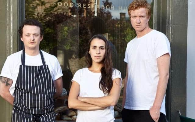 Head chef James Murray with Sashana Souza Zanella and Ben Reade. Picture: EFS