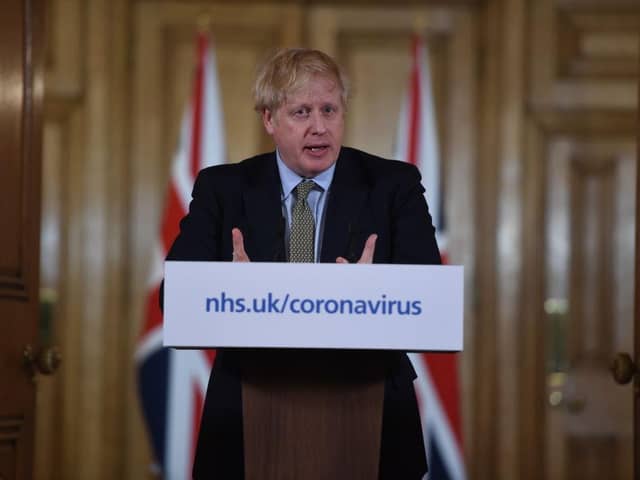 Boris Johnson gestures as he gives a press conference about the ongoing situation with the coronavirus (Photo: Eddie Mulholland - WPA Pool/Getty Images)