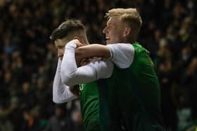 Kevin Nisbet celebrates after scoring against Cove Rangers in the Scottish Cup. Picture: SNS