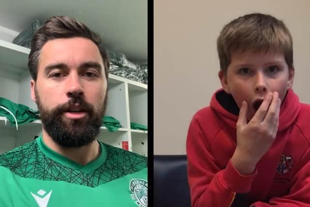Darren McGregor of Lochlan’s favourite team, Hibs, recorded a video message to congratulate him for the selfless gesture and told him that the entire Hibs team would send him a signed shirt with his name on it.