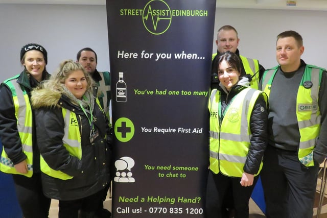 Neil Logan is the founder of Street Assist who go out on Friday and Saturday nights, providing support and first aid to people disoriented by alcohol or drugs, sleeping rough, or left vulnerable after a night out. The charity acts as a voluntary support unit to the emergency services in Edinburgh. Photo: Volunteers