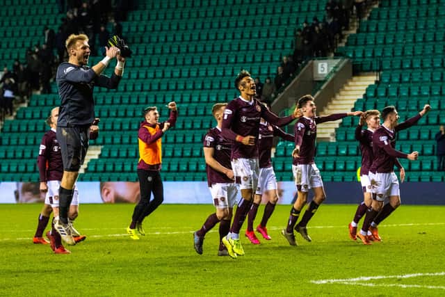 Hearts were the dominant side at Easter Road. Picture: SNS