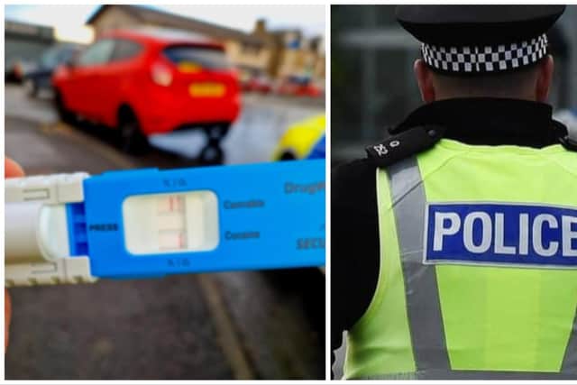 A driver in Edinburgh has been arrested after allegedly testing positive in a roadside drug test.