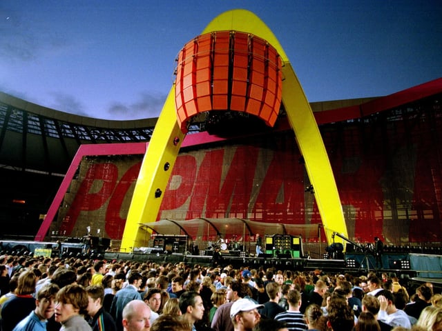 Murrayfield has been the scene of some incredible concerts over the years by some of the world's greatest acts. Pictured above is U2 at Murrayfield for their Popmart concert in 1997.