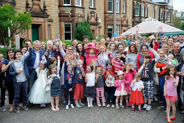 Residents in Braid Crescent celebrate the Queen's diamond jubilee in 2012.  Picture: Julie Bull.