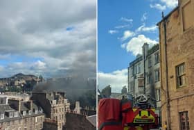 Emergency services attend Edinburgh fire.