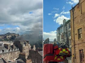 Emergency services attend Edinburgh fire.