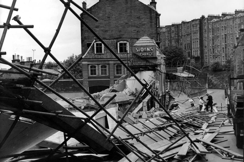 George Clark, a foreman with Dalton Demolitions, was injured when scaffolding collapsed along the site of the former garage premises of J.M. Sloan & Co. in Belford Road, Edinburgh in June 1981. 