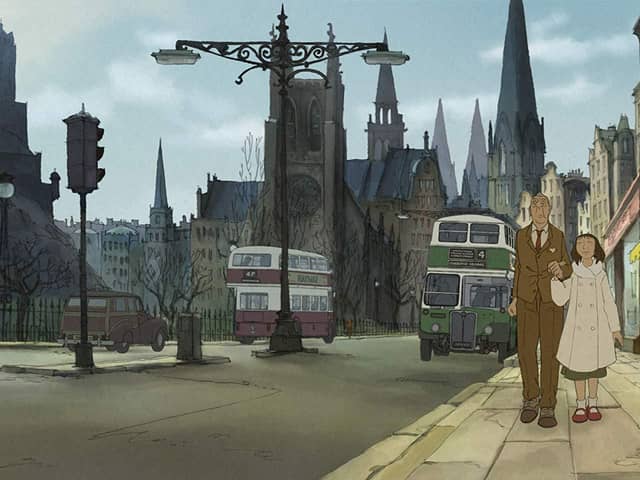 Edinburgh in the 1950s, as imagined by filmmaker Sylvain Comet in The Illusionist