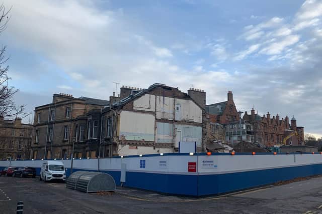 The wrecking ball demolished what is believed to have been the home of William Pairman, a 19th century Edinburgh grocer and merchant.