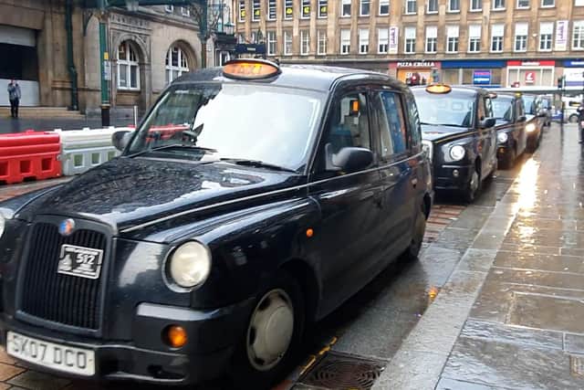 Glasgow taxi drivers' businesses are under threat as a lack of passengers takes its toll on their finances. Picture: John Devlin