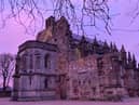 An incredible purple sky was seen over Rosslyn Chapel Director, Ian Gardner