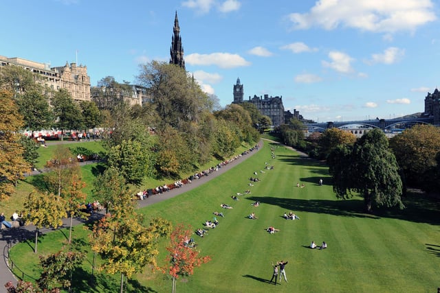 An oasis of calm right in the heart of Edinburgh city centre, Princes Street Gardens is a popular spot for shoppers and office workers to stop for a bite to eat or just enjoy the sun and the views. Photo by Ian Rutherford.