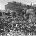 Land mine explosion in 1941 leaves Leith's David Kilpatrick school damaged.