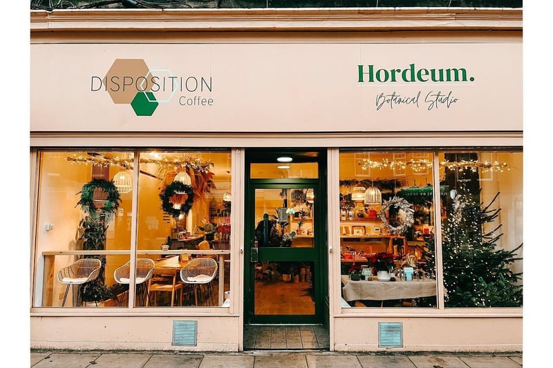 Disposition is a speciality coffee shop in in Hordeum Botanical Studio in Roseburn. Try one of their signature batch brews, smores hot chocolates or loose leaf tea while you peruse plants, flowers and a range of home goods from candles to vases and pots.