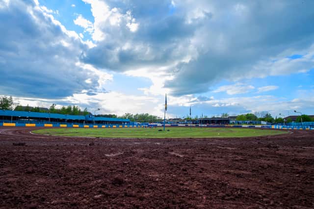 The scene is set ahead of tomorrow night's crucial play-off clash with the Scunthorpe Scorpions at Armadale. Picture: Edinburgh Monarchs Speedway.