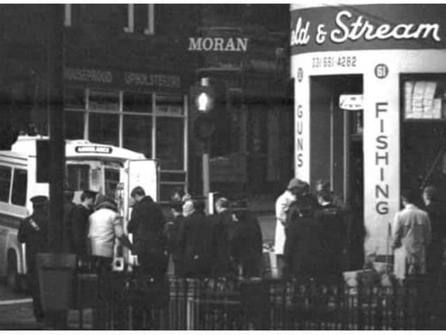 An eight-hour siege took place at the Field & Stream shop in Edinburgh's Abbeyhill in 1985.