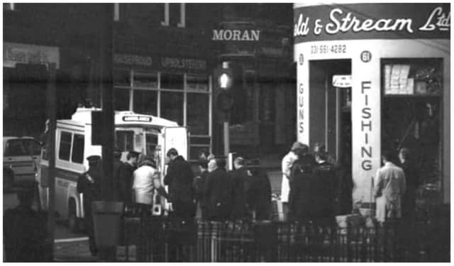 An eight-hour siege took place at the Field & Stream shop in Edinburgh's Abbeyhill in 1985.