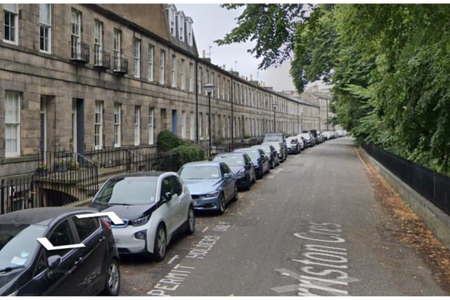 Close to Edinburgh city centre, and full of stunning, Georgian family homes, Warriston Crescent comes in at No.10 on the list.