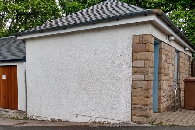 The Colinton toilets are a small building on a small site.