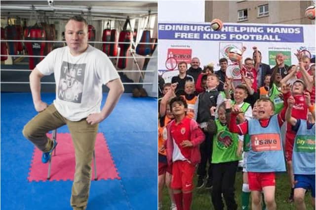 Helping Hands was set up by Bradley Welsh (left) and Jim Slaven and helping disadvanted children across Edinburgh was at its core. Pic: Ian Rutherford