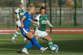 Michaela McAlonie's side currently sit fifth in the SWPL1, three points behind rivals Hearts. Credit: Colin Poultney