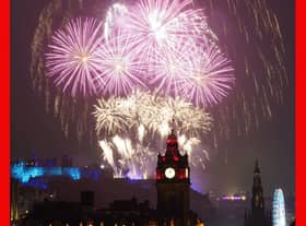 Fireworks explode over Edinburgh Castle during the street party for Hogmanay New Year celebrations in Edinburgh. Picture : Andrew Milligan/PA Wire