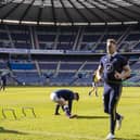 Training at Murrayfield today. Picture SNS