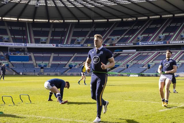 Training at Murrayfield today. Picture SNS
