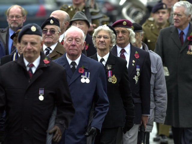 The 2002 Doncaster Remembrance Service and Parade, Bennethorpe, Doncaster
