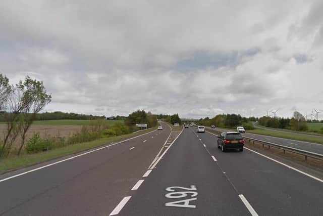 Police are appealing for anyone who was on the A92 around Cowdenbeath and Lochgelly, around 9pm to 10pm on Saturday evening, to come forward. Pic: Google