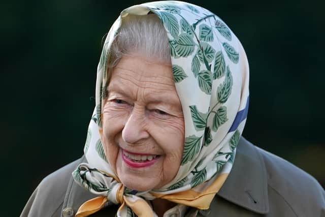 Queen Elizabeth II at Balmoral Cricket Pavilion to mark the start of the official planting season for the Queen's Green Canopy (QGC) at the Balmoral Estate.