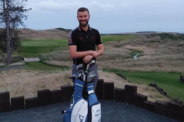 John Henry pictured at Dumbarnie Links after winning this year's Get Back to Golf Tour Final.