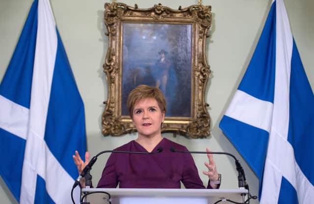 Nicola Sturgeon claimed talk of a cover-up over the Nike conference Covid outbreak was 'complete and utter nonsense' (Picture: Neil Hanna/WPA Pool/Getty Images)