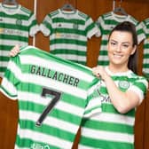 Amy Gallacher is unveiled as a Celtic player. Picture: Celtic FC