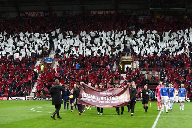 Hearts fans continue to back the club. Picture: SNS