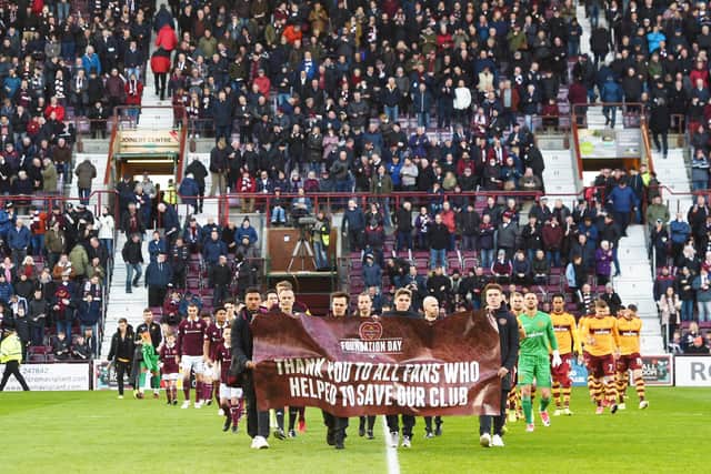 Hearts fans have continued to back Foundation of Hearts despite relegation. Picture: SNS