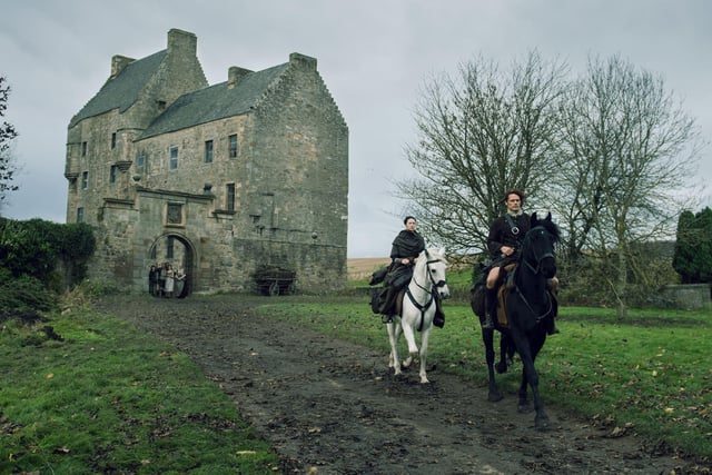 Midhope Castle, near South Queensferry, is Lallybrock, Jamie's ancestral home in Outlander. The 16th Century fortress is found in the grounds of Hopetoun House, which was also used in Outlander as the Duke of Sandringham's residence.