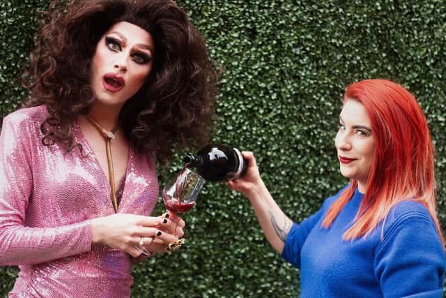 Vanity von Glow and Beth Brickenden will host the lunchtime Fringe show Drag Queen Wine Tasting.